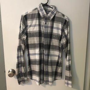 Express Plaid Button-Up